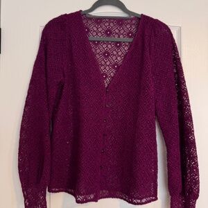 Sezane Gaya Blouse Purple - Size 2